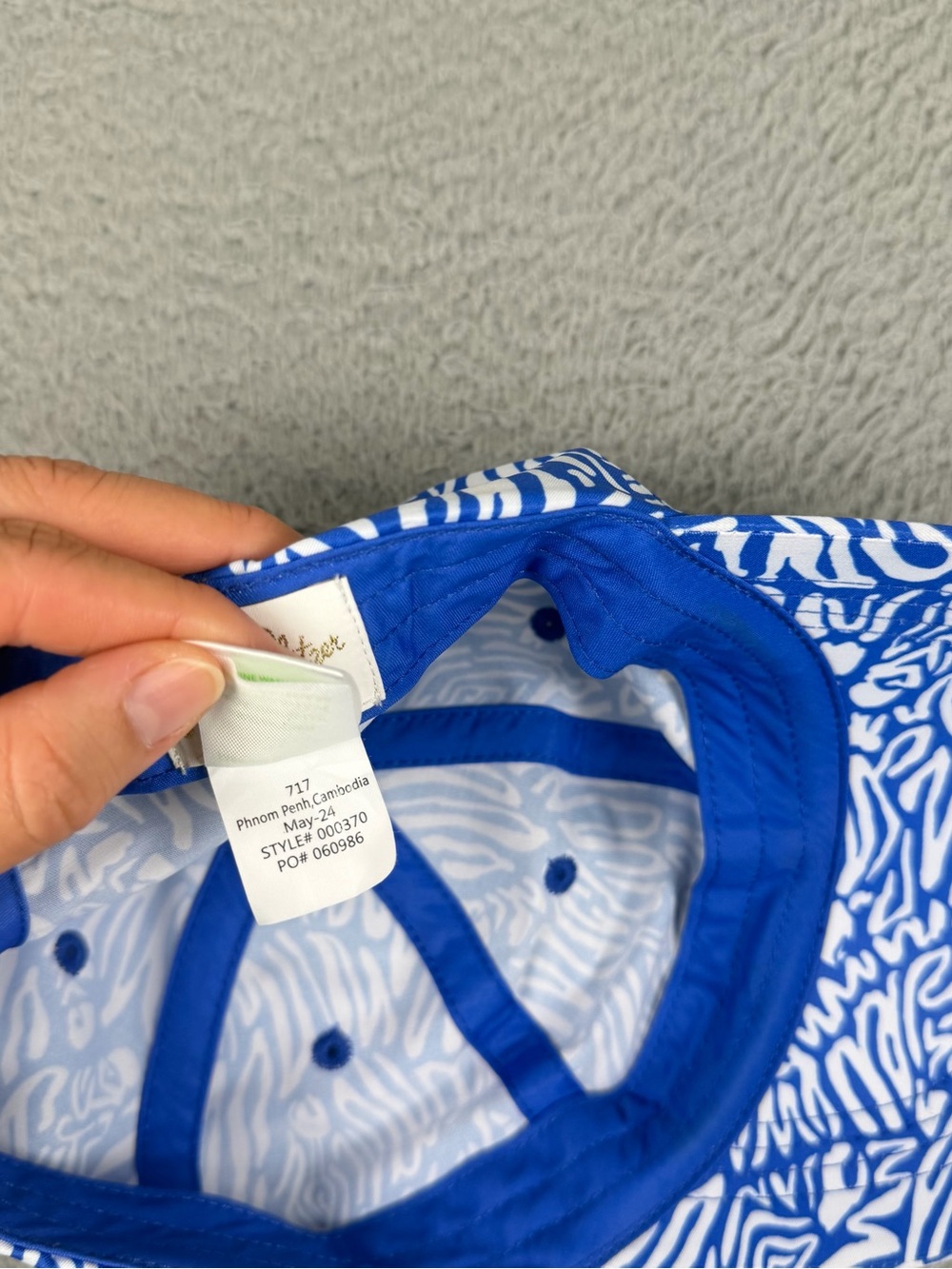 Lilly Pulitzer Run Around Hat Women One Size Blue Adjustable Baseball Cap Active - Picture 9 of 10